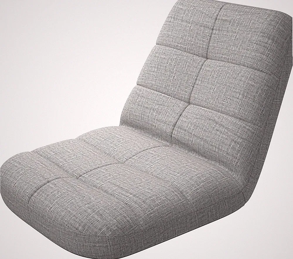 BonVIVO Easy Lounge Adjustable Floor Chair with Padded Folding Seat - Grey